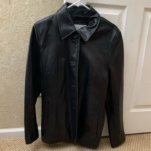 Women’s Black leather jacket